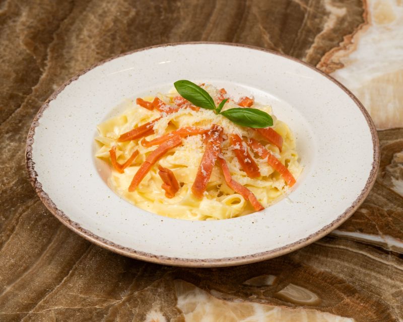 Smoked Salmon Pasta at Le Fournil