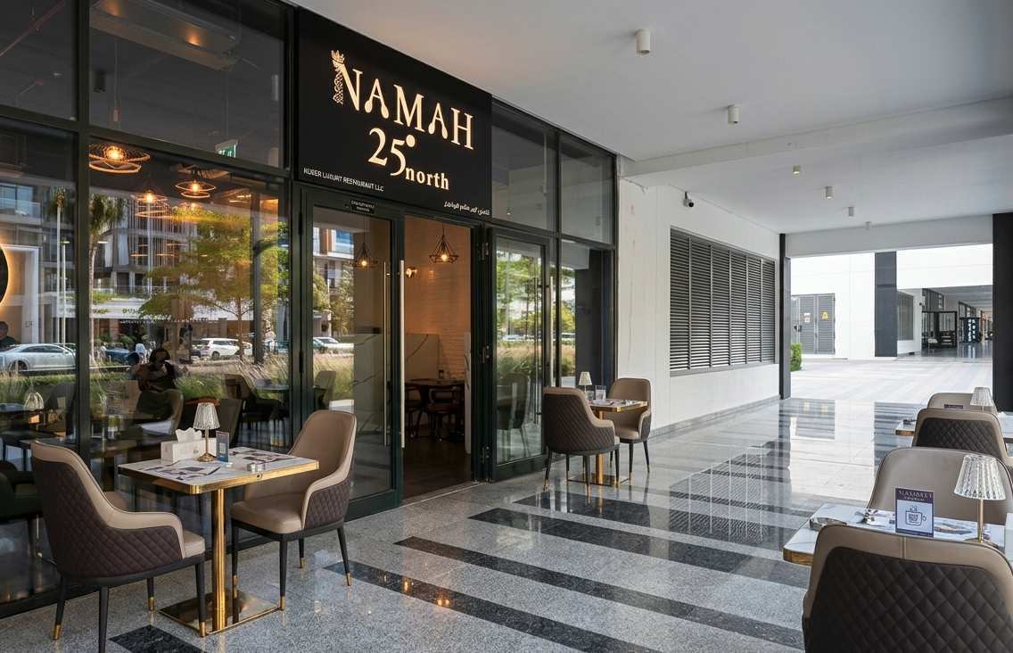 Namah 25 Degrees North restaurant in Nad Al Sheba 1, Dubai