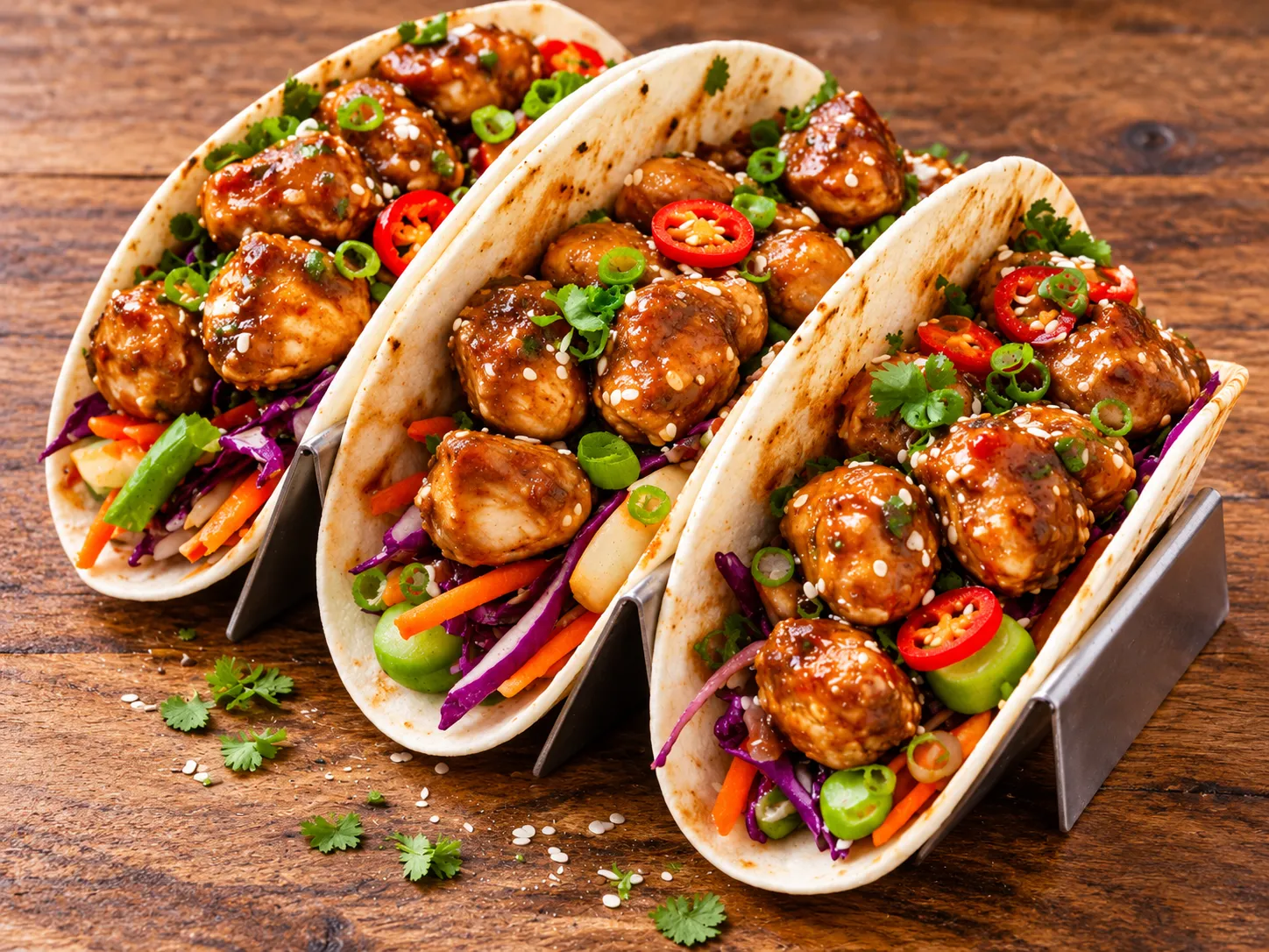 Cantonese Chicken Tikka Tacos at Namah 25 Degrees North