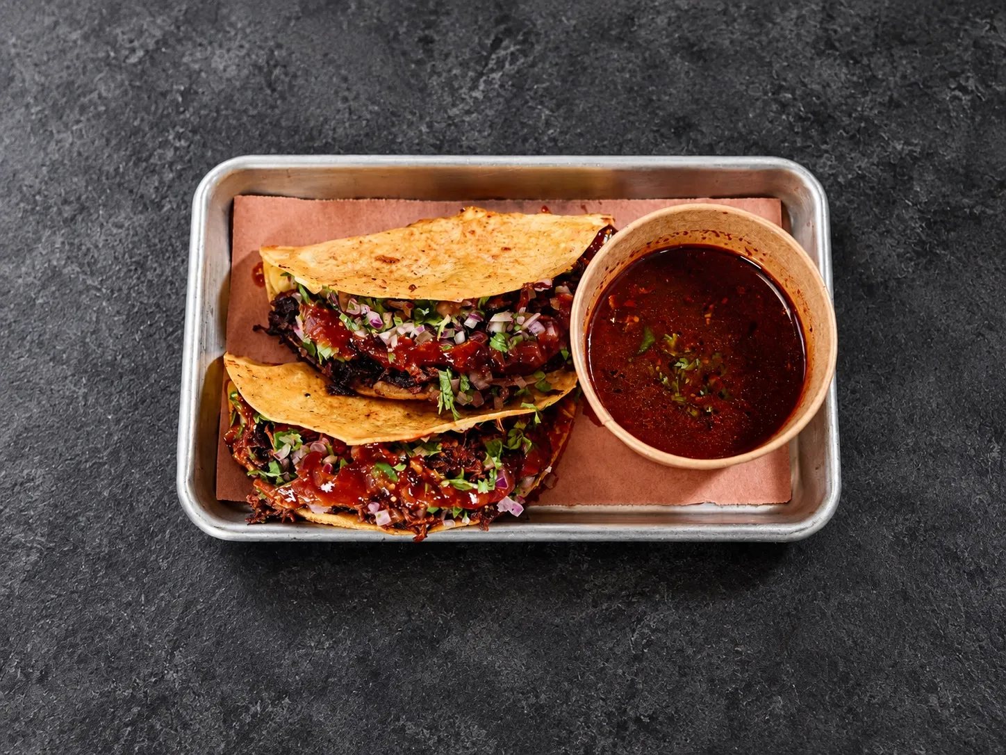 Birria Tacos at 77 Texas BBQ