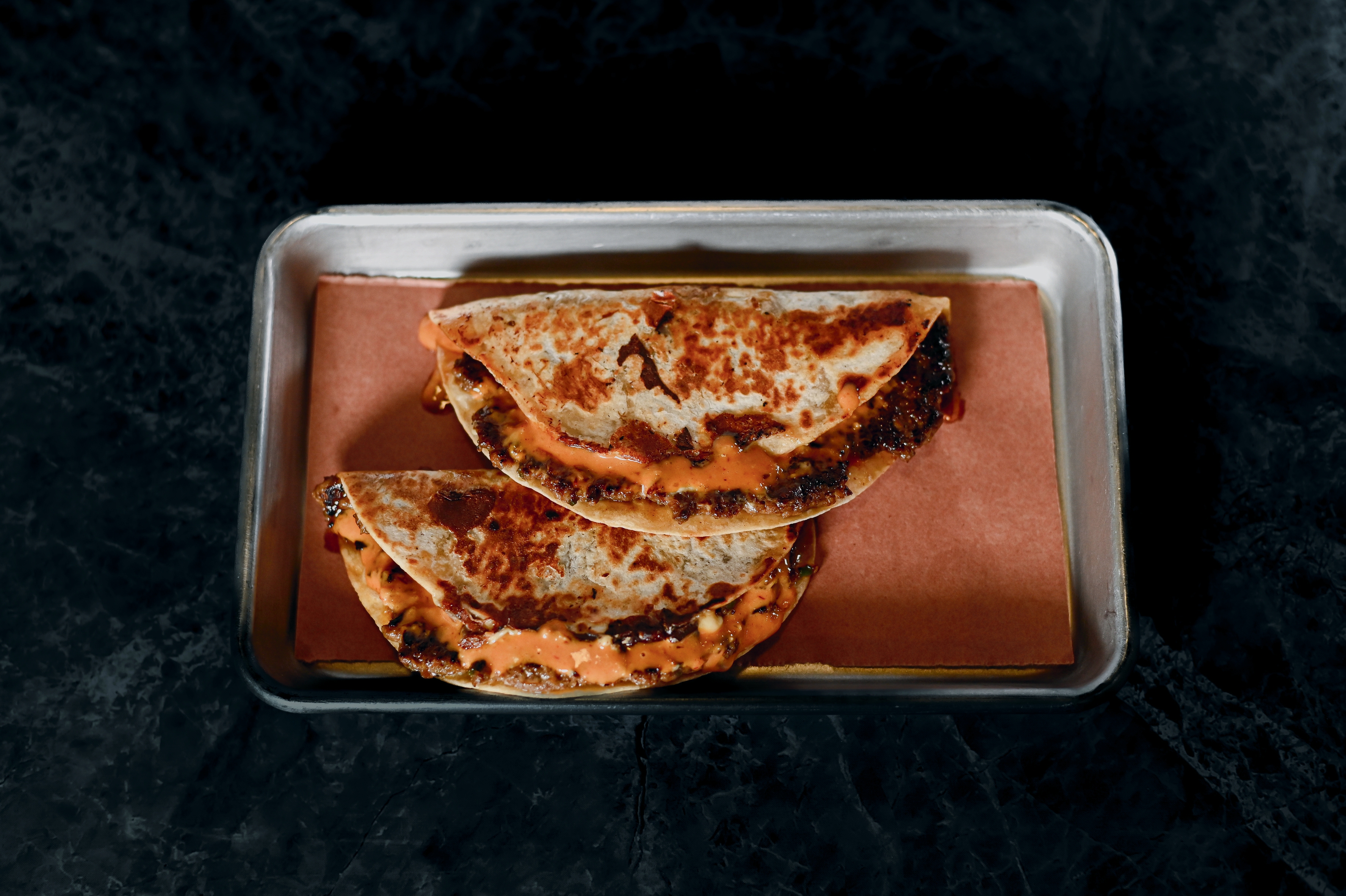 Smashed Burger Tacos (dubai Taco) at 77 Texas BBQ
