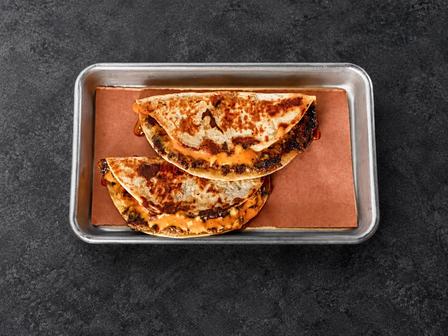 Smashed Burger Tacos (dubai Taco) at 77 Texas BBQ