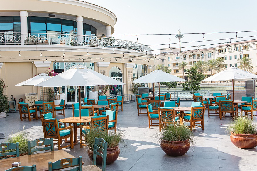 By the Pool restaurant in Green Community Village, Dubai