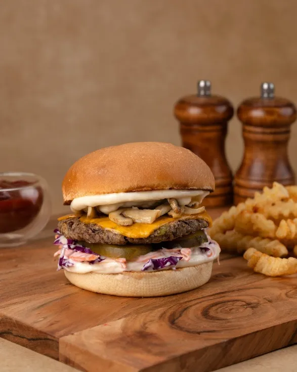 Truffle Mushroom Burger at The Fresh Story