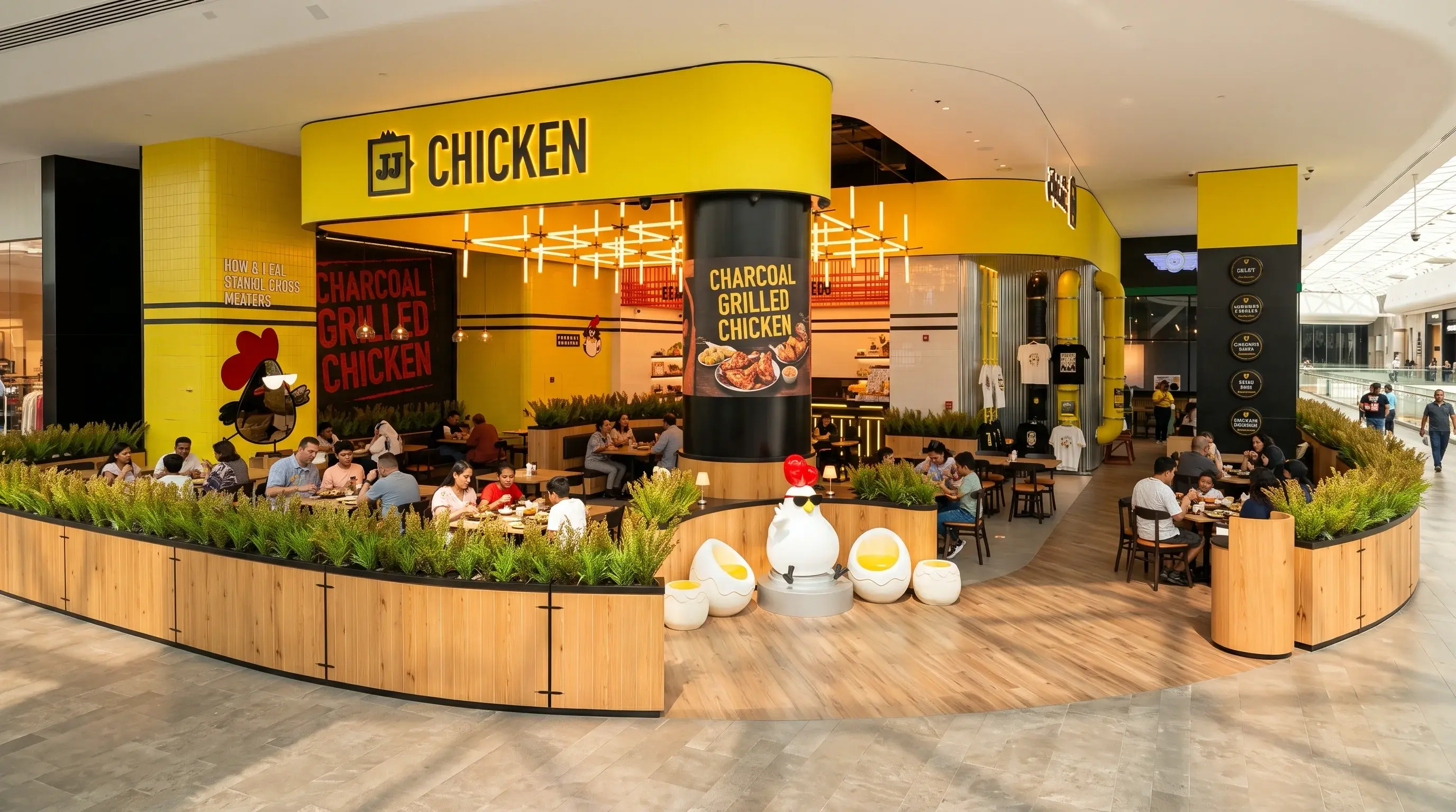 JJ Chicken restaurant in Silicon Central Mall, Dubai