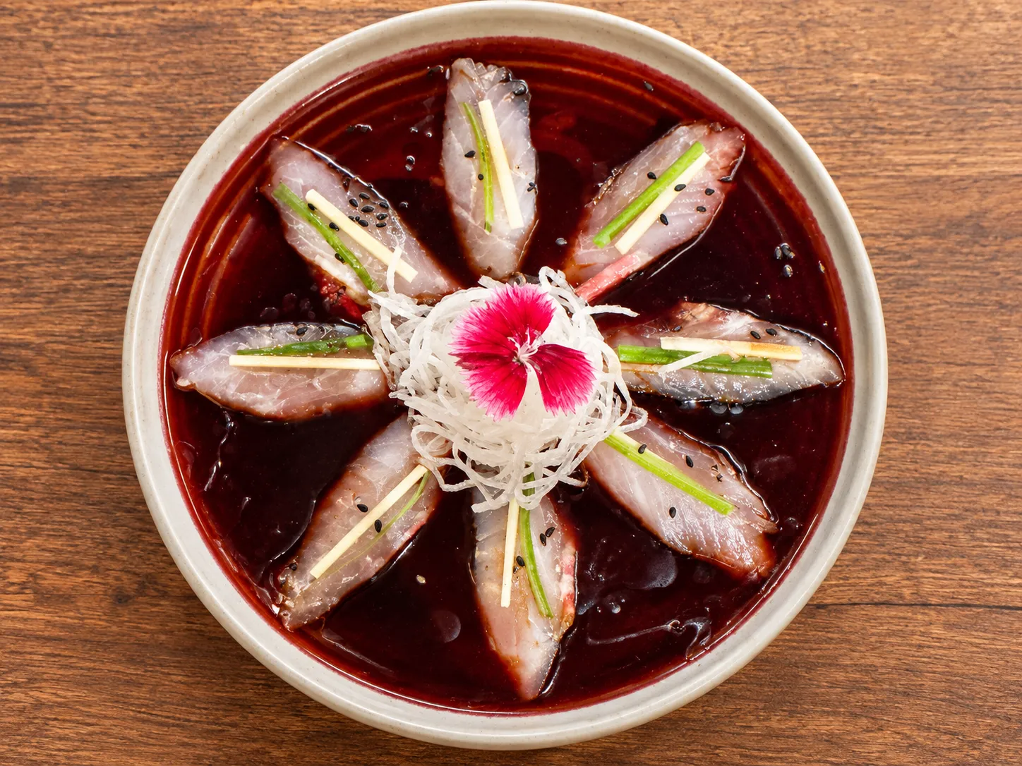 Seabass Sashimi at Mama Zonia