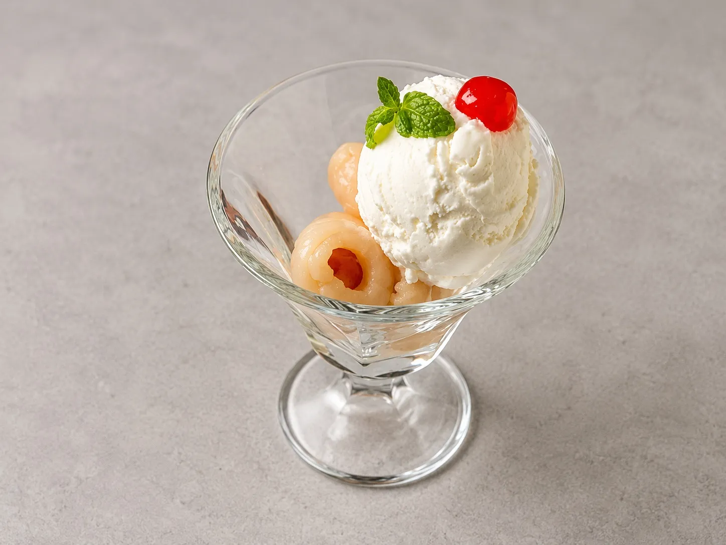 Lychees With Ice Cream at Tangerine