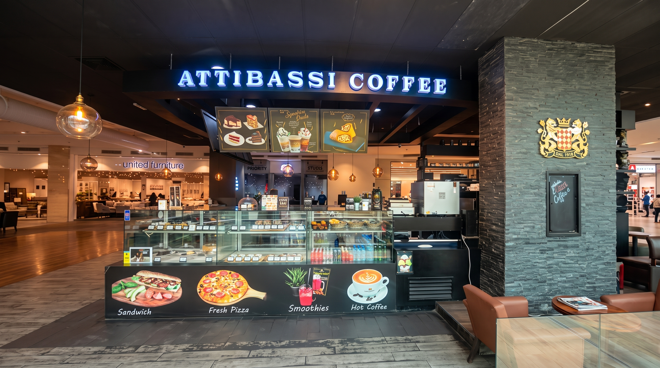 Attibassi Coffee restaurant in Times Square Center, Dubai