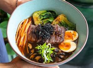 Beef Glow Ramen at New Earth Cafe