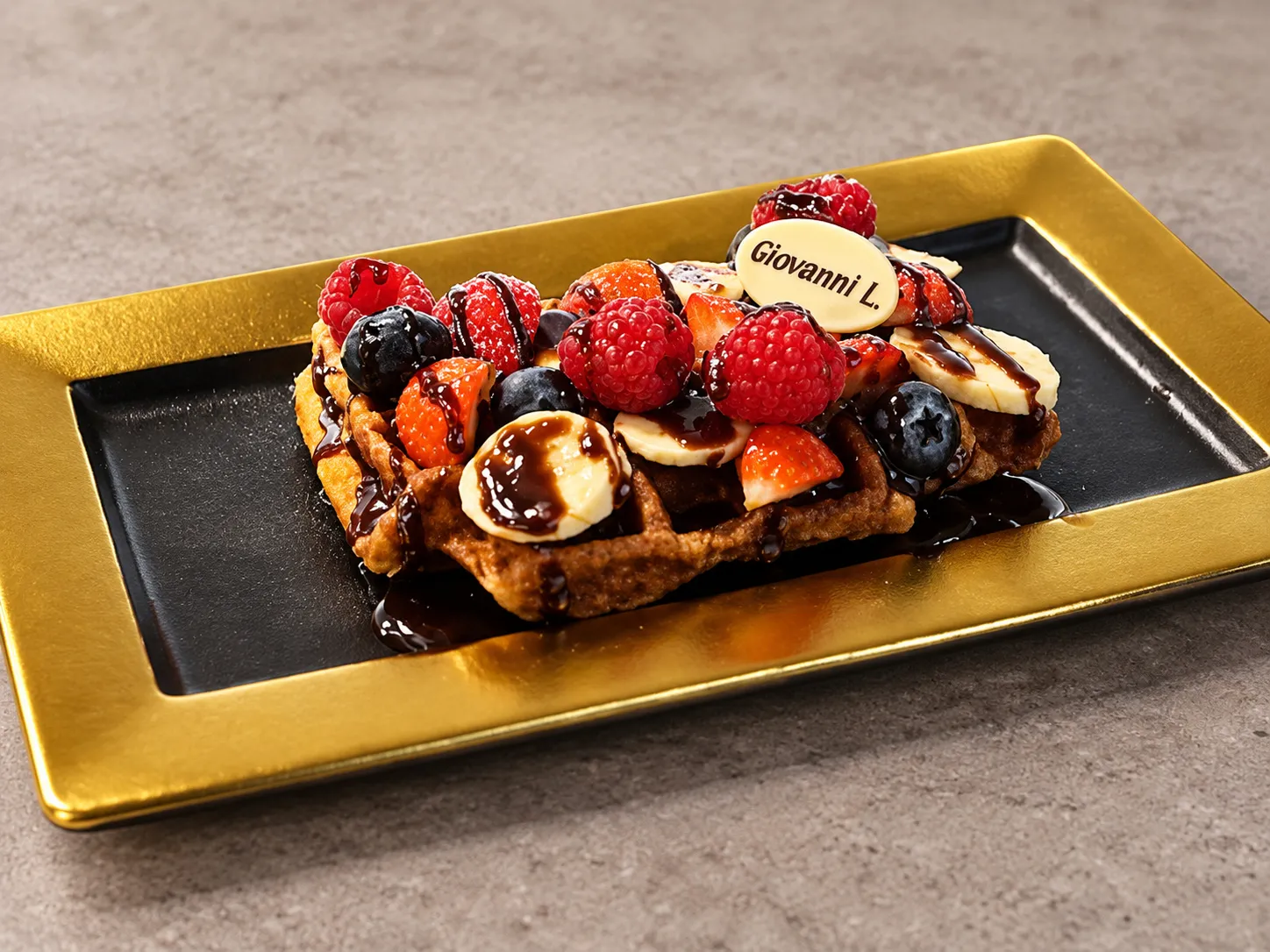 Loaded Waffle at Giovanni L