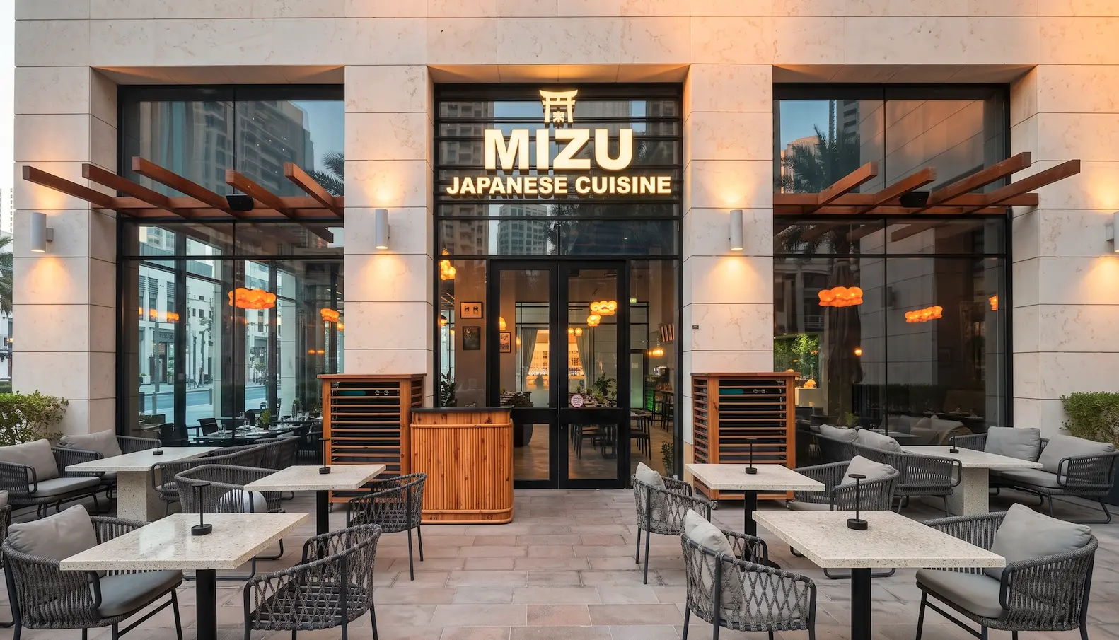 Mizu restaurant in Downtown Dubai, Dubai